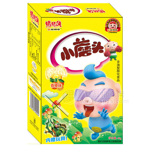 ·麦叽 香橙味 小蘑头 膨化食品 42g 