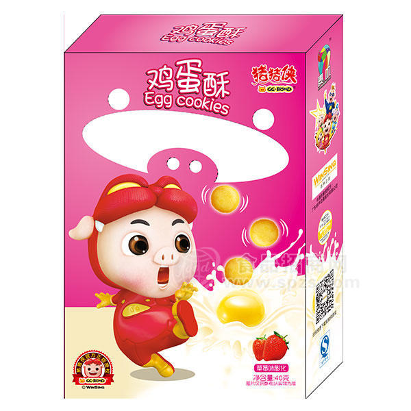·麦叽 草莓味 鸡蛋酥 休闲食品40g 