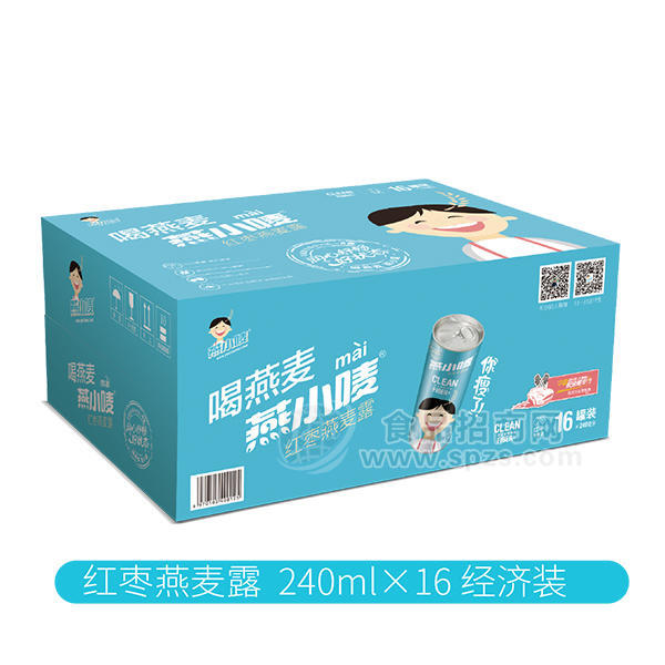 ·燕小唛 红枣燕麦露 植物蛋白饮料240mlx16 
