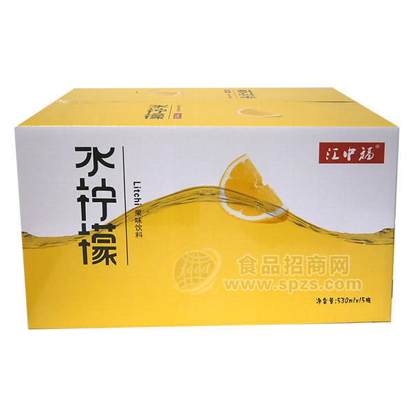 ·江中福   水柠檬 果味饮料箱装530mLx15瓶 