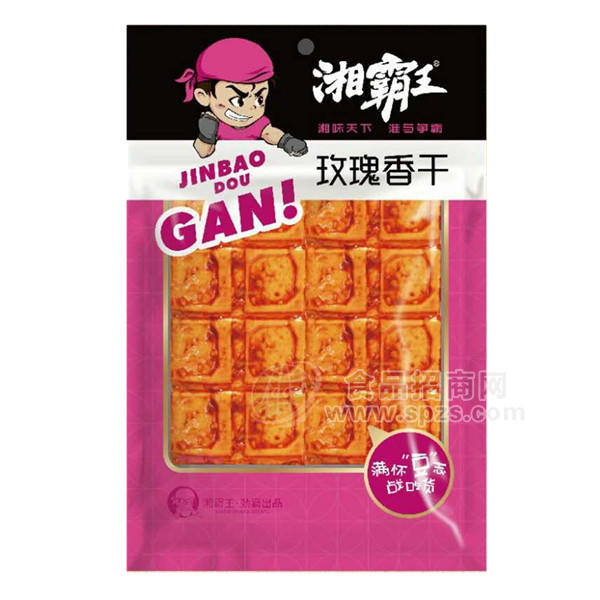 ·湘霸王玫瑰香干豆制品85g 