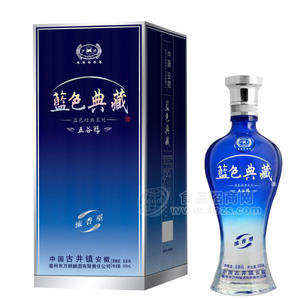 万顺蓝色典藏五谷醇 浓香型白酒500ml