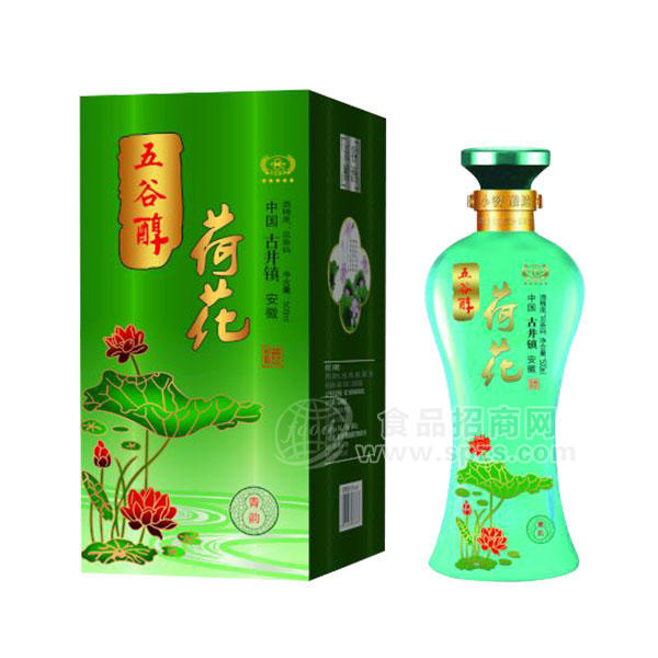 五谷醇荷花青韻白酒500ml