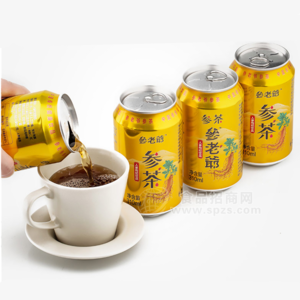 參老爺參茶人參植物飲品310ml 易拉罐裝 人參飲料