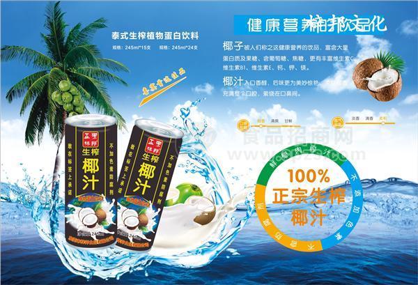 正宗生榨椰汁植物蛋白饮料
