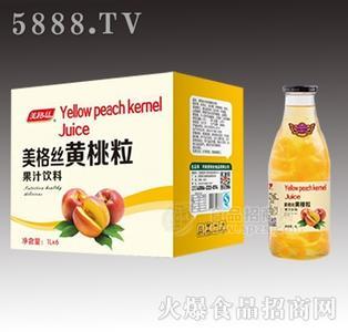 美格丝黄桃粒果汁饮料1LX6