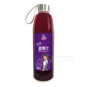 涵冰发酵蓝莓汁 果汁饮料1L
