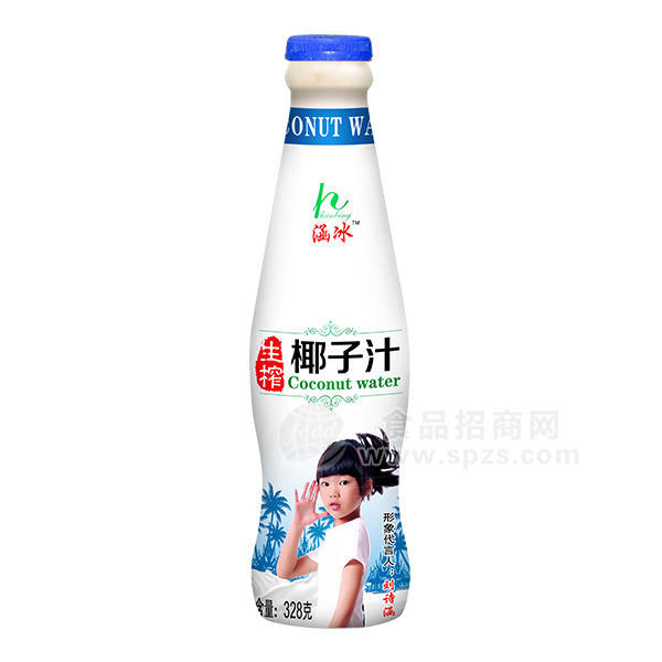 ·涵冰生榨椰子汁植物蛋白饮料328g 