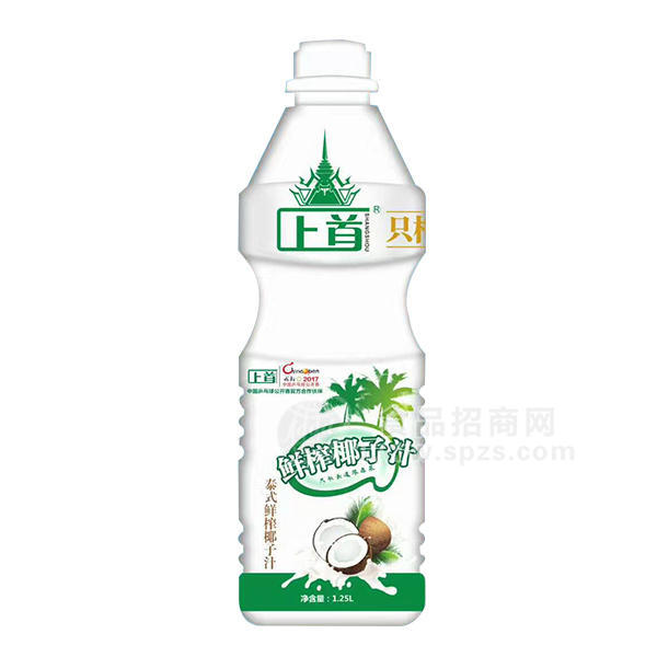 上首鲜榨椰子汁 植物蛋白饮料1.25L