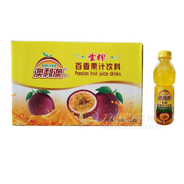 澳利澳生榨百香果汁飲料 600mlx15瓶