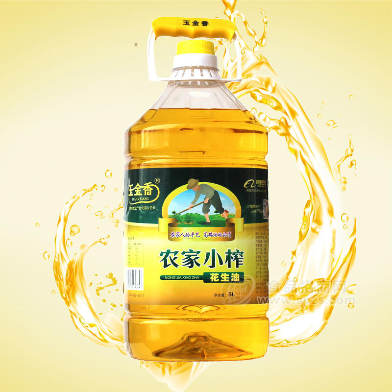 玉金香 農(nóng)家小榨花生油 食用油5L