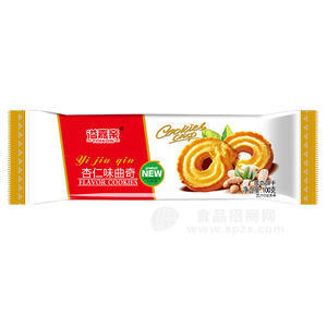 溢嘉亲 杏仁味曲奇饼干100g
