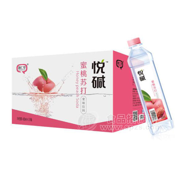 ·悦碱 蜜桃苏打果味饮料400mlx24瓶 