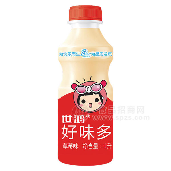 世鴻好味多草莓味 乳酸菌飲料1L