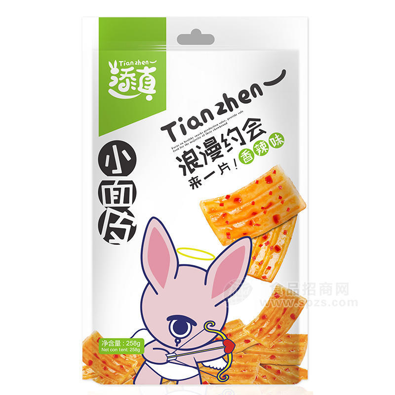 添真 小面皮香辣味外袋休閑食品258g