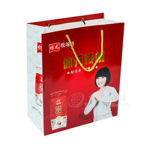 休元  休元核桃牧场奶乳饮料 手提袋