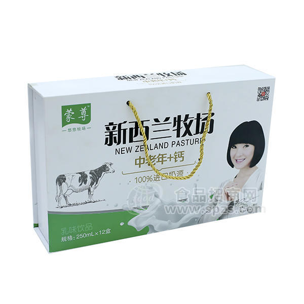蒙尊 新西兰牧场  中老年+钙 乳饮料 礼盒装250mLx12盒