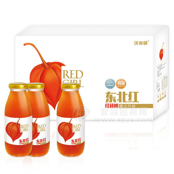 沃喜健 红菇娘果肉饮料 40%含糖