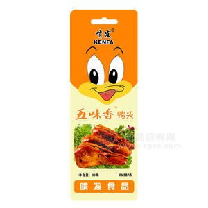 啃发五味香麻辣鸭头38克