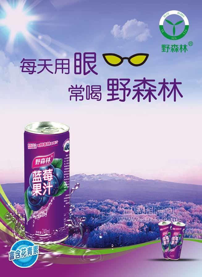 野森林蓝莓果汁饮料