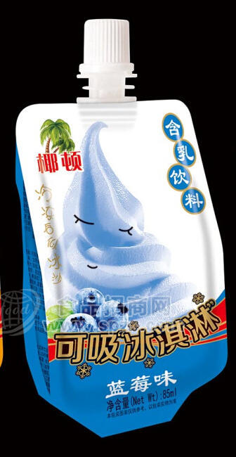 可吸冰淇淋蓝莓味碎碎冰