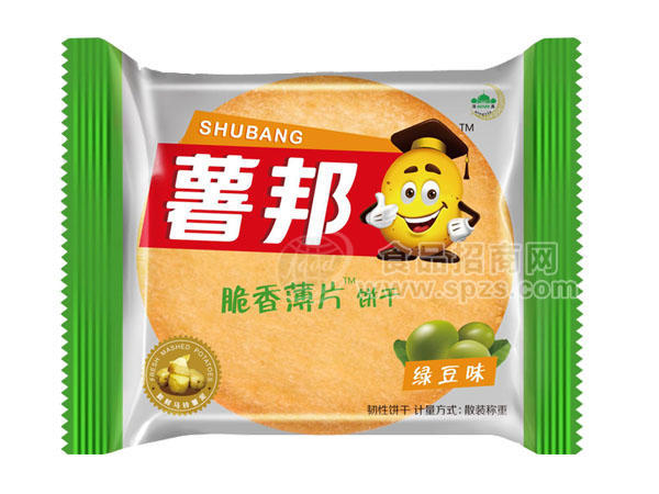 薯邦脆香薄片餅干（綠豆味）