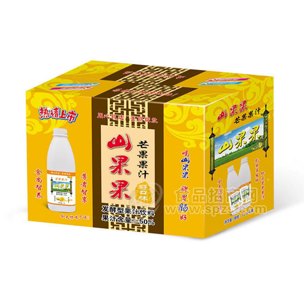 山果果芒果汁 发酵型果汁饮料 1Lx8瓶
