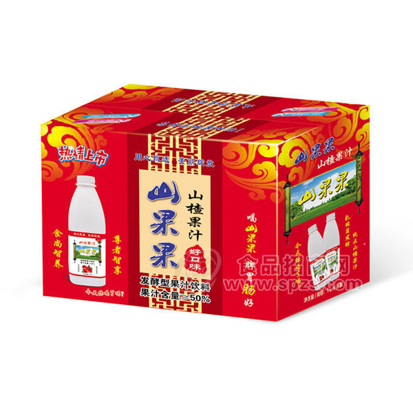 山果果山楂汁饮料 发酵型果汁饮料1Lx8瓶