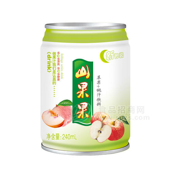 ·山果果苹果+桃汁饮料240ml 