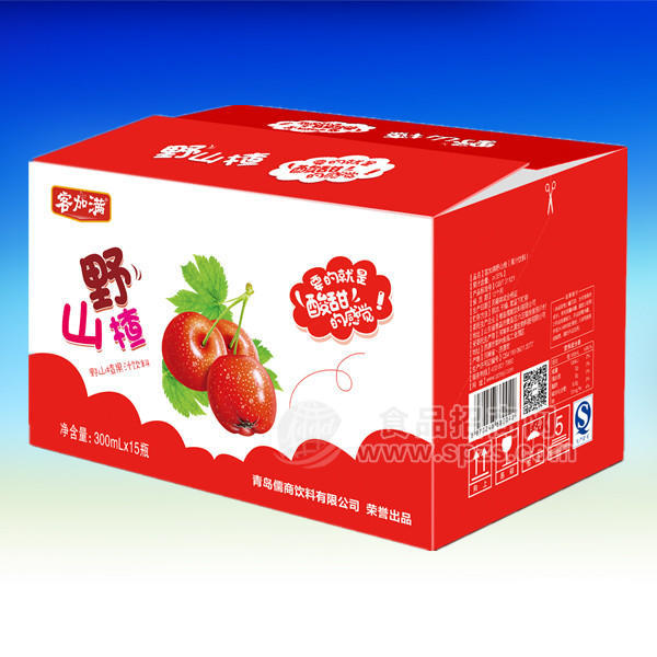 ·客加满 野山楂果汁饮料 300mlx15瓶 