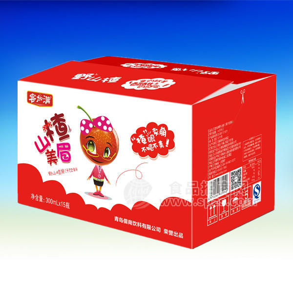 ·客加满 野山楂果汁饮料300mlx15瓶 