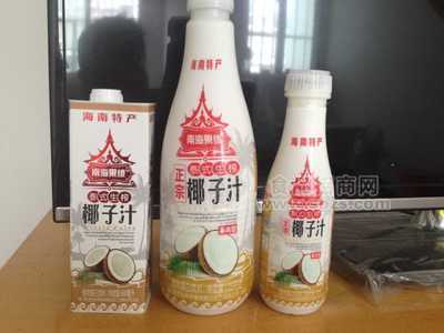 南海果緣海南特產(chǎn) 泰式生榨正宗椰子汁 果肉型椰汁600ml 500ml 1.25L