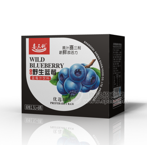 喜三利生榨野生蓝莓汁饮料  1.5L果汁含量40%