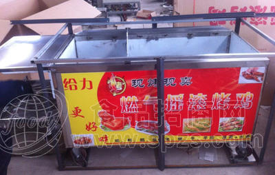 六排燃气烤鸡炉