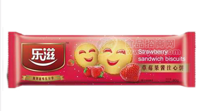 乐滋蔓越莓果酱注心饼干红色款 休闲食品系列