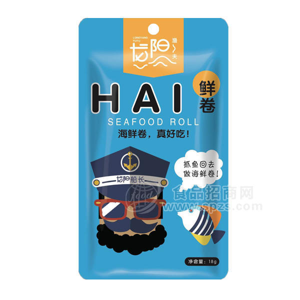 ·龙阳渔夫 海鲜卷 鱼干鱼丝 休闲食品 18g 