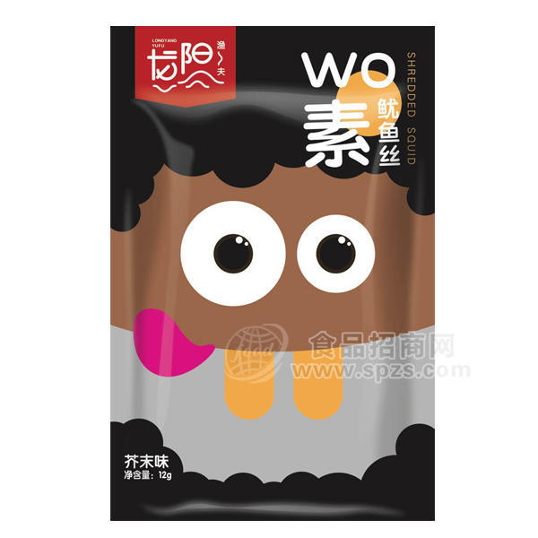 龍陽漁夫 素魷魚絲 芥末味 魚干魚絲 休閑食品 12g