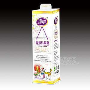 锦星 蓝莓乳酸菌饮料1L