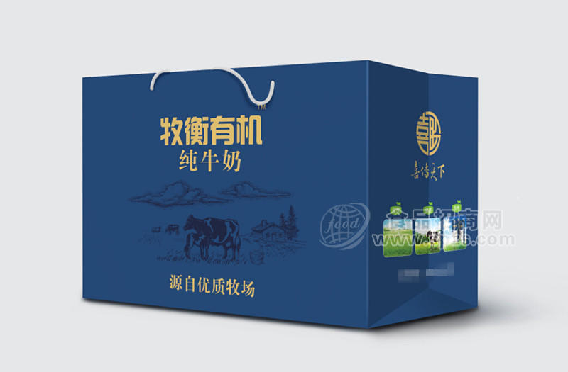 牧衡有机纯牛奶手提袋