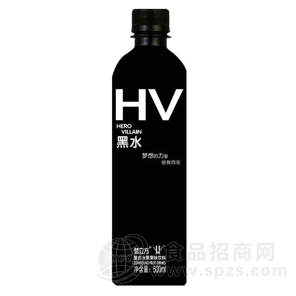 梦立方 黑水 复合水果果味饮料 500ml