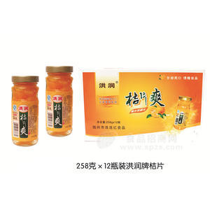 洪润 桔片爽 橘子罐头 258gx12瓶