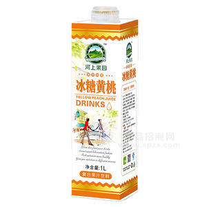 河上果園冰糖黃桃 果汁飲料1L