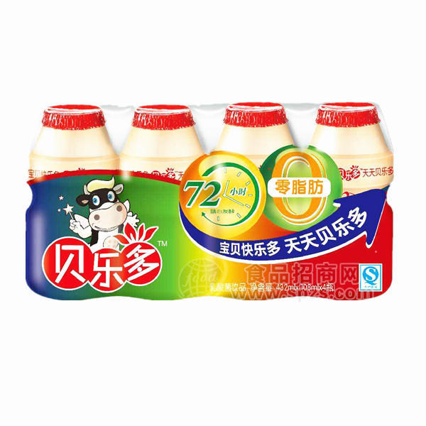 貝樂(lè)多 零脂肪 乳酸菌飲品108mlx4瓶