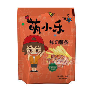 萌小樂 鮮切薯片 巴西烤肉味 休閑食品 膨化食品 50g