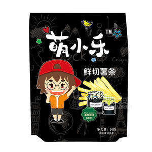 萌小樂(lè) 鮮切薯片 黑胡椒味 休閑食品 膨化食品 50g