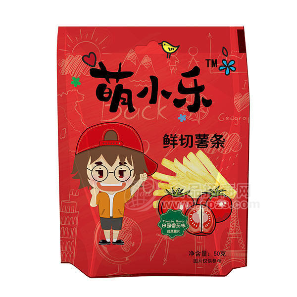 萌小樂 鮮切薯片 田園番茄味 休閑食品 膨化食品 50g