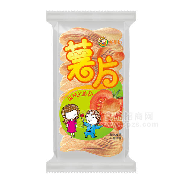 萌小樂 薯片  番茄味 休閑食品 膨化食品