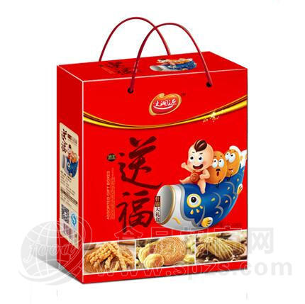达湘源 送福什锦礼盒 糕点808g