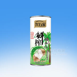 興萬家鮮榨椰子汁 植物蛋白飲料 245ml