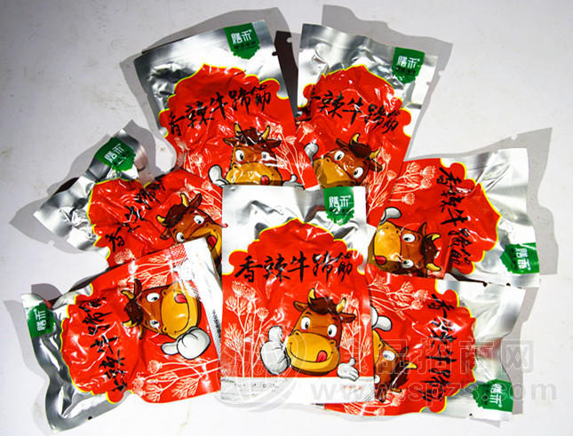 休闲小食品香辣牛蹄筋